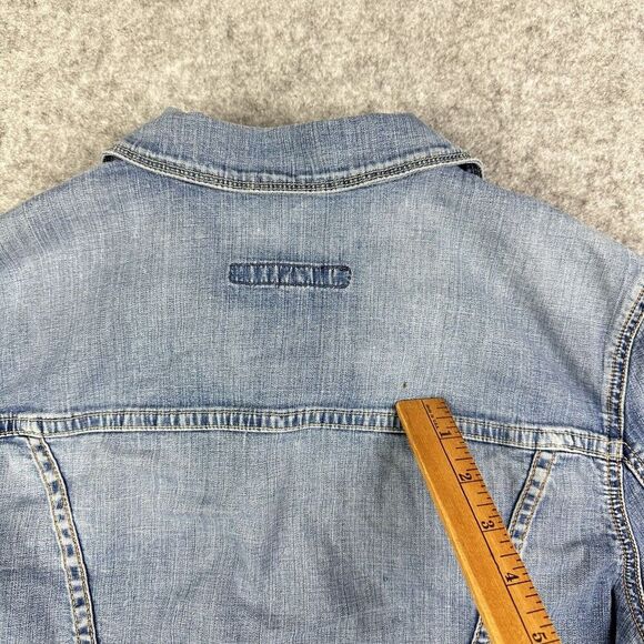 VTG Adriano Goldschmied AG Jean Jacket Womens L Blue The Essential Denim Trucker - Picture 9 of 16